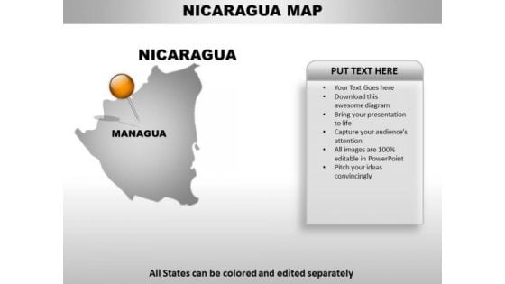 Nicaragua Country PowerPoint Maps Nicaragua Country PowerPoint Maps