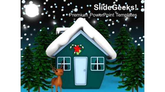 Night Scene Of Christmas Holidays PowerPoint Templates Ppt Backgrounds For Slides 1212