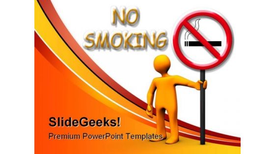 No Smoking Area Health PowerPoint Backgrounds And Templates 1210