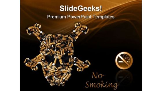 No Smoking Health PowerPoint Themes And PowerPoint Slides 0811