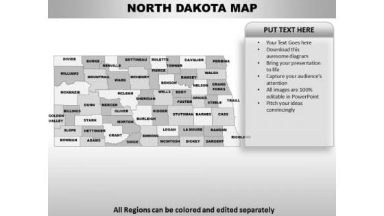 North Dakota PowerPoint Maps North Dakota PowerPoint Maps