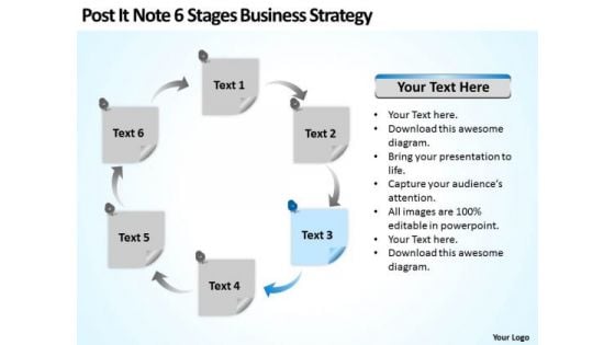 Note 6 Stages Corporate Business Strategy Ppt Plan Writer Software PowerPoint Templates