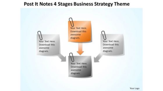 Notes 4 Stages Company Business Strategy Theme Ppt Plan Program PowerPoint Slides