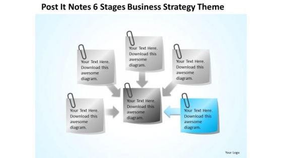 Notes 6 Stages Business Strategy Theme Ppt Planning Guide PowerPoint Templates