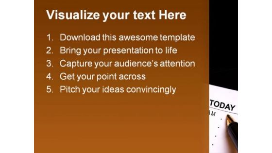 Notes For Today Business PowerPoint Templates And PowerPoint Backgrounds 0311