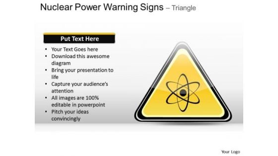 Nuclear Power Warning Signs Triangle PowerPoint Slides And Ppt Diagram Templates