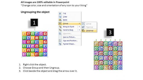 Numbers And Alphabets Education Blocks PowerPoint Templates Ppt Slides