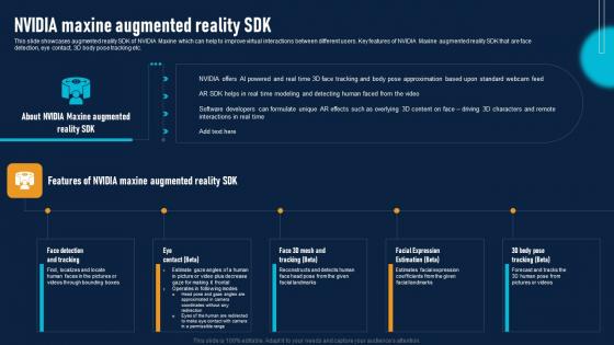 NVIDIA AI Improve Virtual Communication NVIDIA Maxine Augmented Reality SDK Designs Pdf
