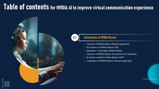 NVIDIA AI To Improve Virtual Communication Experience Table Of Contents Graphics Pdf