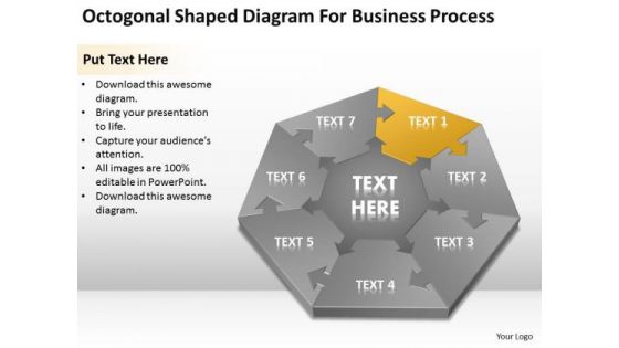 Octogonal Shaped Diagram For Business Process Plans Made Easy PowerPoint Templates