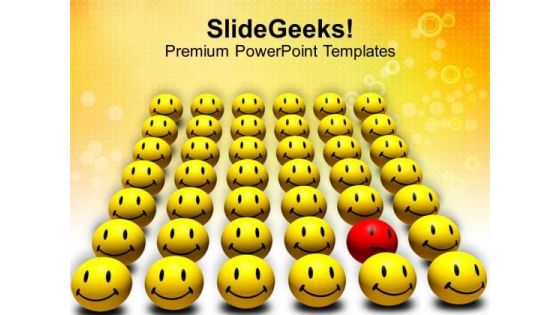 Odd One Out Smiley Spreading Happiness PowerPoint Templates Ppt Backgrounds For Slides 0113 Odd One Out Smiley Spreading Happiness PowerPoint Templates Ppt Backgrounds For Slides 0113