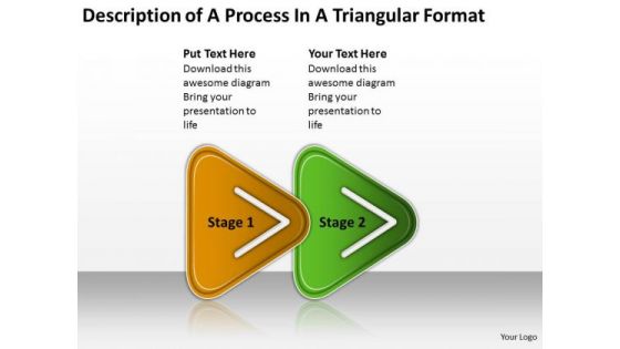 Of A Process In Triangular Format Business Flow Chart Examples PowerPoint Slides