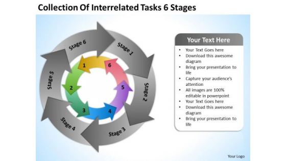 Of Interrelated Tasks 6 Stages Ppt Business Plan Template PowerPoint Slides Of Interrelated Tasks 6 Stages Ppt Business Plan Template PowerPoint Slides
