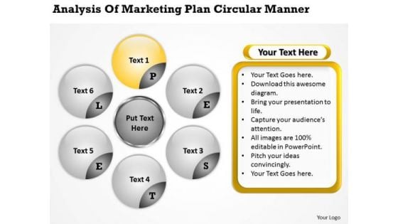 Of Marketing Plan Circular Manner Personal Business Template PowerPoint Templates