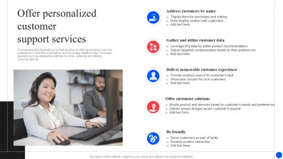 Offer Personalized Customer Support Improving Customer Retention PPT PowerPoint