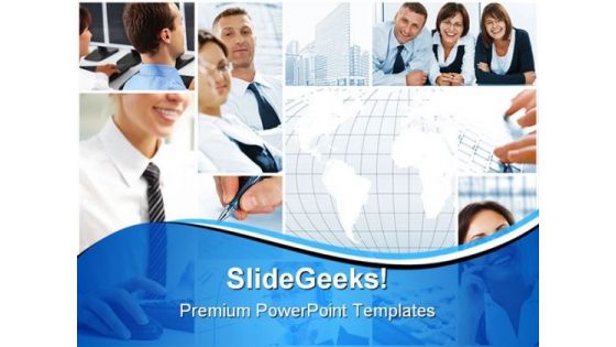 Office Collage Business PowerPoint Backgrounds And Templates 1210