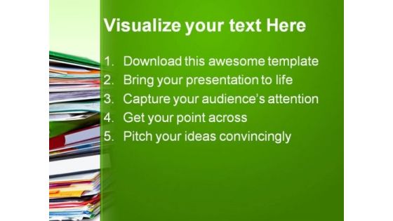 Office Files Business PowerPoint Template 0810