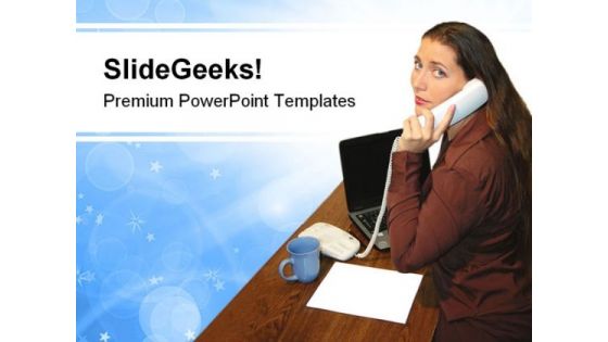 Office Woman Business PowerPoint Templates And PowerPoint Backgrounds 0611