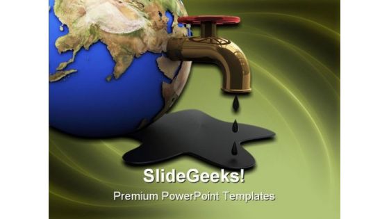 Oil And Earth Globe PowerPoint Templates And PowerPoint Backgrounds 0211