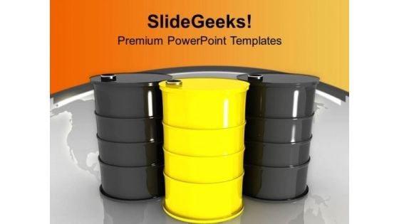 Oil Drums Placed Together Resource Saving PowerPoint Templates Ppt Backgrounds For Slides 0213