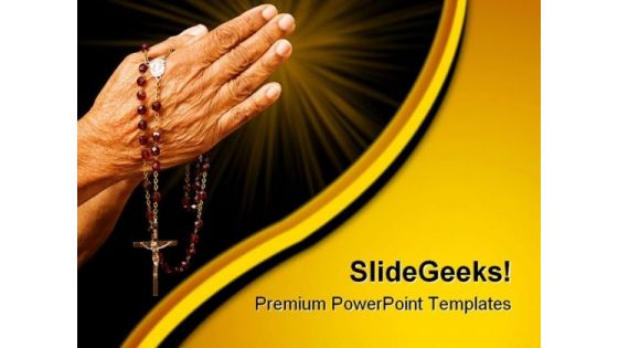 Old Hands Praying Religion PowerPoint Themes And PowerPoint Slides 0411