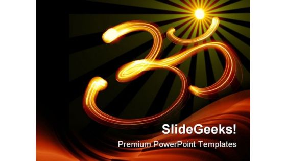 Om Symbol Religion PowerPoint Themes And PowerPoint Slides 0411