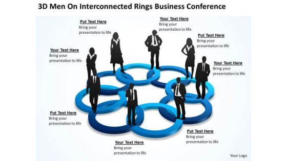 On Interconnected Rings Business Conference Plans Sample PowerPoint Templates