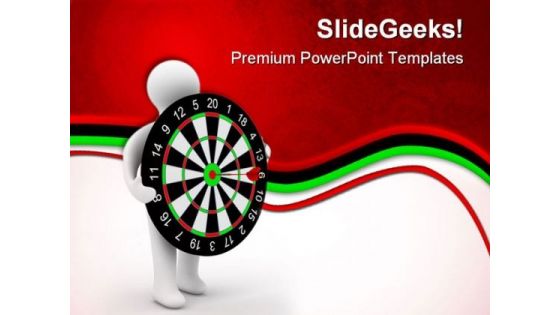 On Target Dart Game PowerPoint Templates And PowerPoint Backgrounds 0611