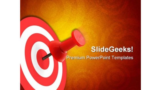 On Targeted Concept Business PowerPoint Themes And PowerPoint Slides 0811