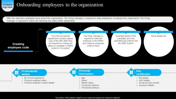 Onboarding Employees Strategic Workforce Acquisition Guide For Human Resource Executives Introduction Pdf