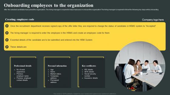 Onboarding Employees To The Organization Organizations Guide To Talent Pictures Pdf