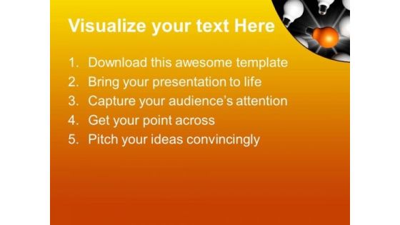 One Lit Bulb Technology PowerPoint Templates And PowerPoint Themes 0812
