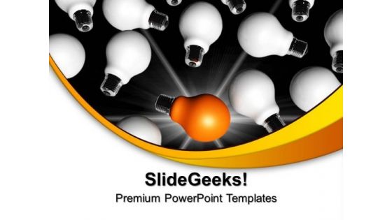 One Lit Bulb Technology PowerPoint Templates And PowerPoint Themes 0812 One Lit Bulb Technology PowerPoint Templates And PowerPoint Themes 0812