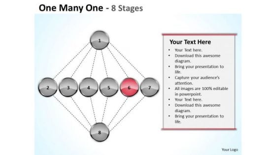 One Many Stages Sales Marketing Theme Ppt Business Plan Template Free PowerPoint Templates