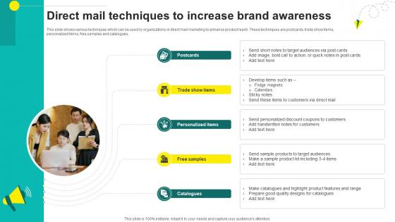 One On One Advertising Direct Mail Techniques To Increase Brand Awareness Strategy SS V One On One Advertising Direct Mail Techniques To Increase Brand Awareness Strategy SS V