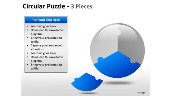 One Third Pie Chart PowerPoint Diagram Slides One Third Pie Chart PowerPoint Diagram Slides