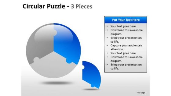 One Third Pie Chart PowerPoint Slides And Ppt Templates