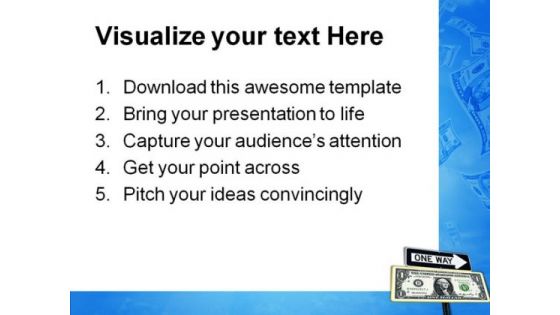 One Way Business PowerPoint Themes And PowerPoint Slides 0711