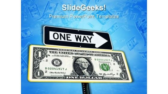 One Way Business PowerPoint Themes And PowerPoint Slides 0711