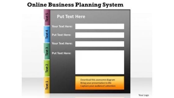 Online Business Planning System Cycle Process Chart PowerPoint Templates