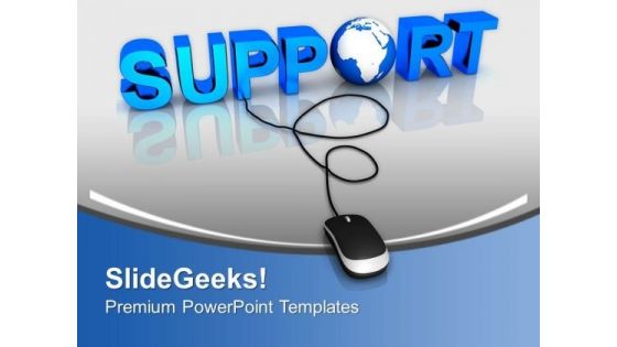 Online Business Support Globe PowerPoint Templates Ppt Backgrounds For Slides 0313