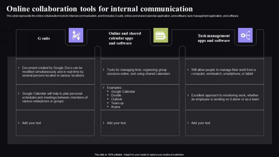 Online Collaboration Tools For Internal Communication Video Conferencing In Corporate Diagrams Pdf