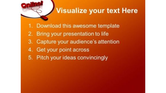 Online Connected Internet PowerPoint Templates And PowerPoint Themes 0712