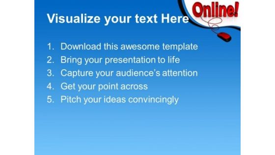 Online Connected Mouse Internet PowerPoint Templates And PowerPoint Themes 0712