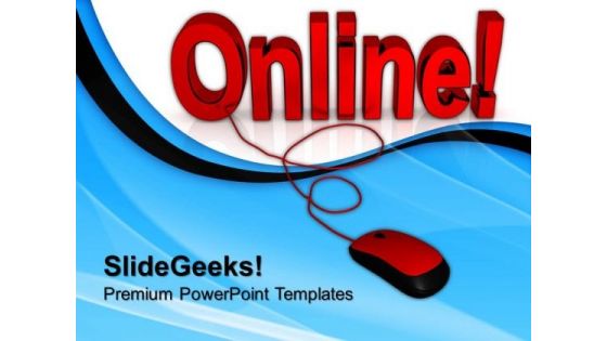 Online Connected Mouse Internet PowerPoint Templates And PowerPoint Themes 0712