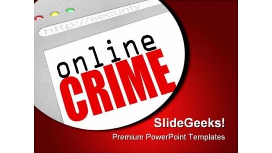 Online Crime Web Screen Internet PowerPoint Themes And PowerPoint Slides 0311