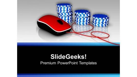 Online Gambling Poker Chips PowerPoint Templates Ppt Backgrounds For Slides 0313