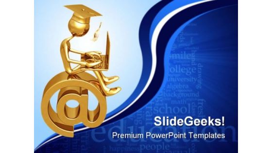 Online Graduate Education PowerPoint Templates And PowerPoint Backgrounds 0611