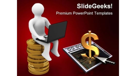 Online Making Money Business PowerPoint Backgrounds And Templates 1210