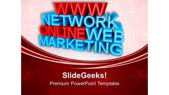 Online Marketing Related Words Www Web PowerPoint Templates Ppt Backgrounds For Slides 0213